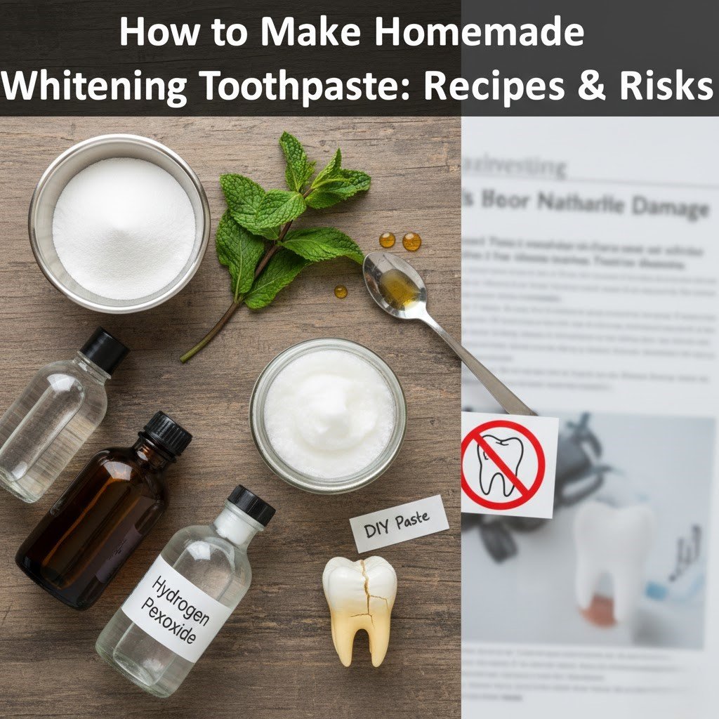 How to Make Homemade Whitening Toothpaste Recipes & Risks